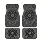 4pcs Bohemian Car Floor Mats Anti-slip Dirty Resistant Persian Carpet Car Decora