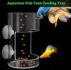 1 Pcs Fish Tank Feeding Tray With Suction Cup  Acrylic Feeding Tube Fish Food   
