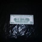 Def Leppard Joe Elliot Promo  2000 Dollar Bill Bank Note 1999 Nye Concert Mint