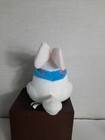 Neopets Cybunny 2002 Bunny Stuffed Plush White Blue Collar Pink Hearts 6 