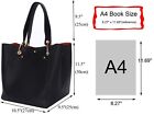 Bucket Work Tote Bags For Women Tote Bag Leather Purse  black  