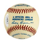 Bill Wade Signed Bobby Brown President Rawlings Official American League Basebal