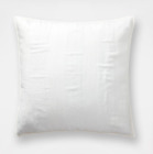 New Ralph Lauren Texture Stripe Euro Sham 26 X 26 White 100  Cotton