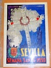 Sevilla Semana Holy Week Santa Mariscal Spain 1950 Mid Century Poster Neocurio