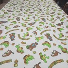 Vtg  Franklin The Turtle   Friends Twin Flat Fitted Bad Elastic Sheet Fabric