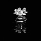 One Silver Rhinestone Floral Bridal Wedding Hair Pin 