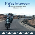6 Rider Motorcycle Helmet Bluetooth Intercom Headset Moto Interphone Wireless Fm