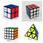 4 Pack Speed Cube Set speed Cube 2 3 4 Pyramid Black Cubes Brain Teaser Toy Gift