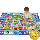  Abc Floor Play Mat     Extra Thick 0 8cm Non-slip Padded Nursery Rug With City 