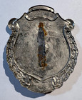 Barber s Point Nas Steel Fire Dept Badge Wwii Era Hawaii Hawaiian Navy Fireman