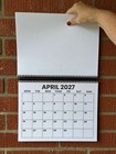 2027 Premade 8 5x11 Unaltered Landscape Blank Scrapbook Calendar - Large Print