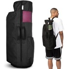  Yoga Mat Bag - For Women And Men  Yoga Bag With Pockets And Adjustable Black
