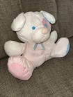 Vintage Puffalump Pink Blue Bear Plush 1356 Rattle Fisher Price Nylon Toy 1988