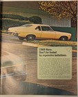 Vintage 1969 Chevy Nova Automotive Chevrolet Classic Car Full Size Brochure