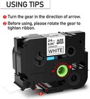 Tze251 Tz251 Black white Label Tape 24mm For Brother P-touch Pt-d600 D610bt 4pcs