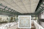 Faux Tin Vintage Ceiling Tiles Decor Wall Panels Pl30 Aged White Gold 10pcs lot