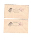 1947 Colombia Scott 520-2 Stalin Fdr Churchill Overprint Registered Covers To Us