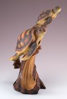 Sea Turtles Faux Carved Wood Look Figurine Resin Statue 8 75 Inch High New
