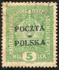 Poland 1919 Poczta Polska Overprinted On Austria 1916 Stamp Scott  42 No Gum 213