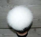 Fur Pom Pom  White Fur Pom Pom For Hat  Real Fox Fur Pom  Large Plush Furry Ball