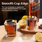 6 Pack Heavy Base Shot Glasses Set  2 2 Oz Clear Tequila Square Shot Glass Bulk