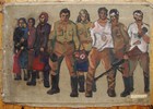 Ukrainian Soviet Ussr Painting Theater Scenic Art Figure Sketch Ww2 Soldier