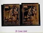 Zayix Ajman 568 A  B Mnh Gold Foil World s Cup Football Championship 080323sm24