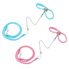 Pet Hamster Adjustable Harness Small Rat Mouse Training Lead Leash With Finder