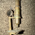 Antique Brass Monocular Microscope French Bullseye Condenser Cast Iron Base Asis
