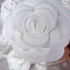 10 X Chanel Classic White Camellia Flower Stickers  paper  7 5cm  Holiday Wrap
