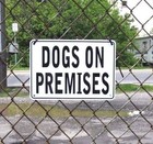  dogs On Premises  Warning Sign -heavy Duty Aluminum W simple  Easy To Read Text