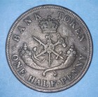 1854 Bank Of Upper Canada Halfpenny - Unattributed Bank Token -  71495081     
