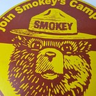 Vintage Smokey Bear Sign - Prevent Wildfires Prevention Porcelain Gas Sign