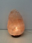 Large Himalayan Salt Lamp Reiki Wooden Base   Light Cord Clean Energy Warm Light