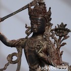 12  Old Antique Tibet Tibetan Buddhism Temple Bronze Bodhisattva Manjusri Statue