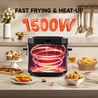 Deep Fryer 1500w Non-stick Inner Pot Removable Lid Temp Control 2 5l