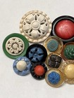 Vintage 2 Piece Plastics Lot Of 17 Buttons - 11 16  To 1-3 8   a 