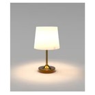 Cordless Touch Table Desk Lamp Fabric Shade 4000mah Rechargeable Battery - Gold