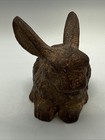 Metal Hollow Cast Iron Bunny Rabbit Statue Shelf  Garden Sitter