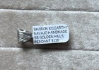 Sharon Mccarthy Handmade Navajo Sterling Silver Golden Hills Turquoise Pendant