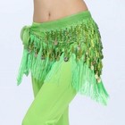 Tribe Belt Belly Dance Tassel With Copper Coins Hip Scarf Waist Costume Skirt