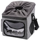 Dog Bike Basket Folding Bicycle Carrier With Mesh Windows For Small Pet