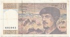 1997 Last Issue Date France  twenty Francs  Note Veteran Claude Debussy Portrait