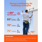 Kffkff 8 5ft Telescoping Ladder  Stainless Steel Lightweight Extension Ladder