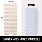 Non Slip Bathtub Shower Mat  Extra Long Bath Mat For Tub  40x16 Beige