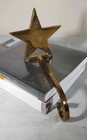 Christmas Stocking Hanger Solid Brass North Star With Long Arm Hook