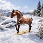 Hagen-renaker Retired Miniature Figurine Morgan Stallion Shiloh In Bay