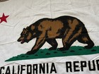 Vintage Cotton Linen California Republic Flag 3   x4 5    