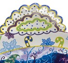 Juleez Hand-painted Ceramic Winter Christmas Snowman Plate