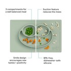 100  Silicone Suction Placemat Divided Plate Toddler Preschool Essentials Sage